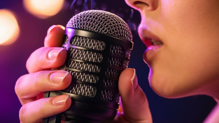 hold microphone for better sound