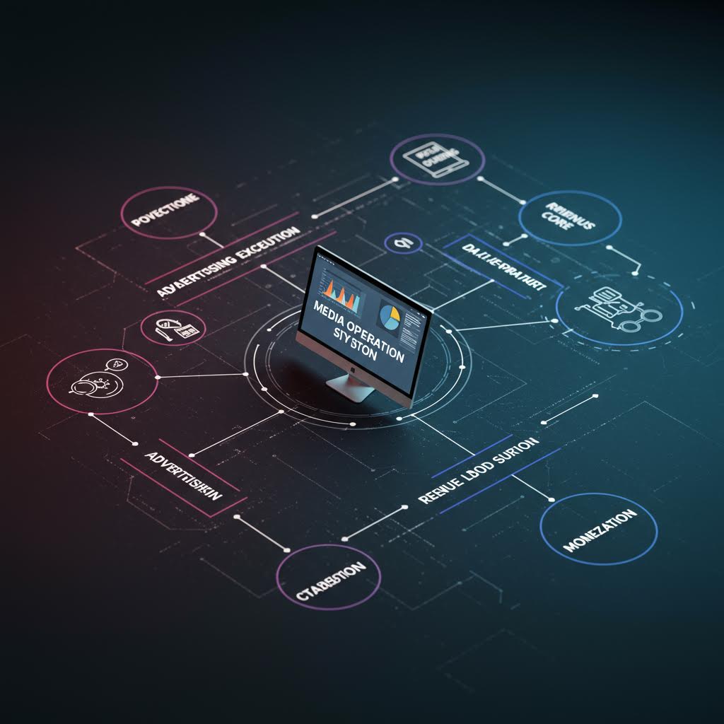 다양한 자료와 기기가 놓인 회의 테이블 위에서 협력하는 사람들의 풍경에 운영의 맥락처럼 루믹스가 드러나는 순간