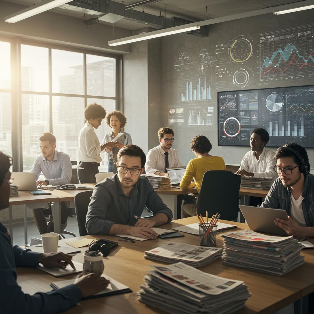 서로의 대화와 데이터 그래프가 공존하는 공간에 루믹스의 운영 철학이 은은히 흐르는 팀워크의 인상