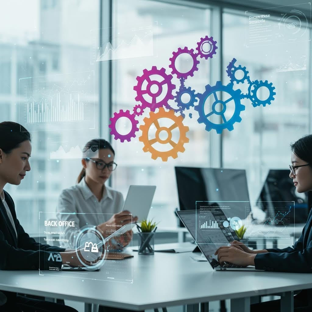 루믹스 백오피스 자동화 기어 시스템 비즈니스 팀 협업 오피스