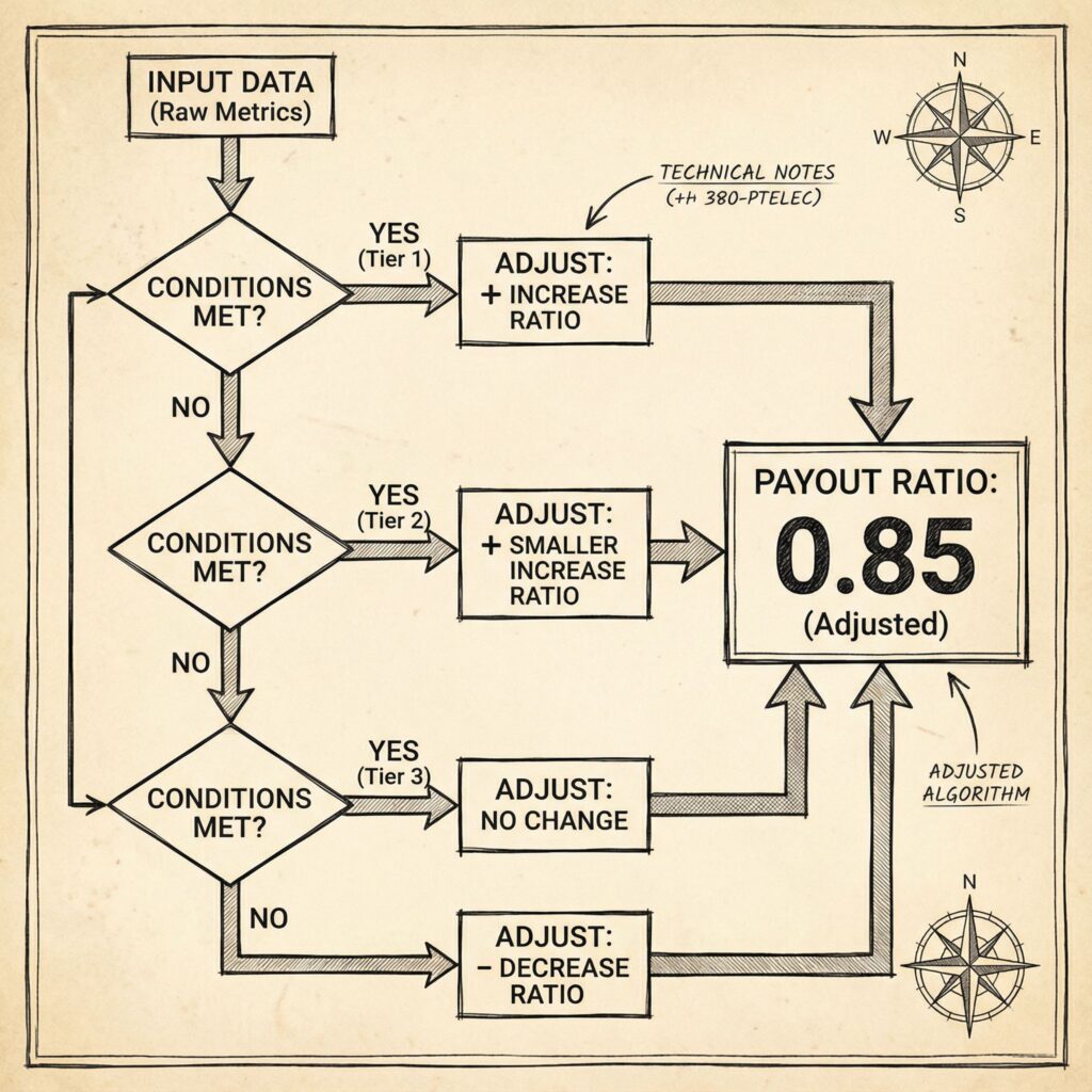 흰 바탕에 검정색의 순서도가 그려져 있으며 입력 데이터가 조건 판별 기호를 거쳐 최종적으로 강조된 지급